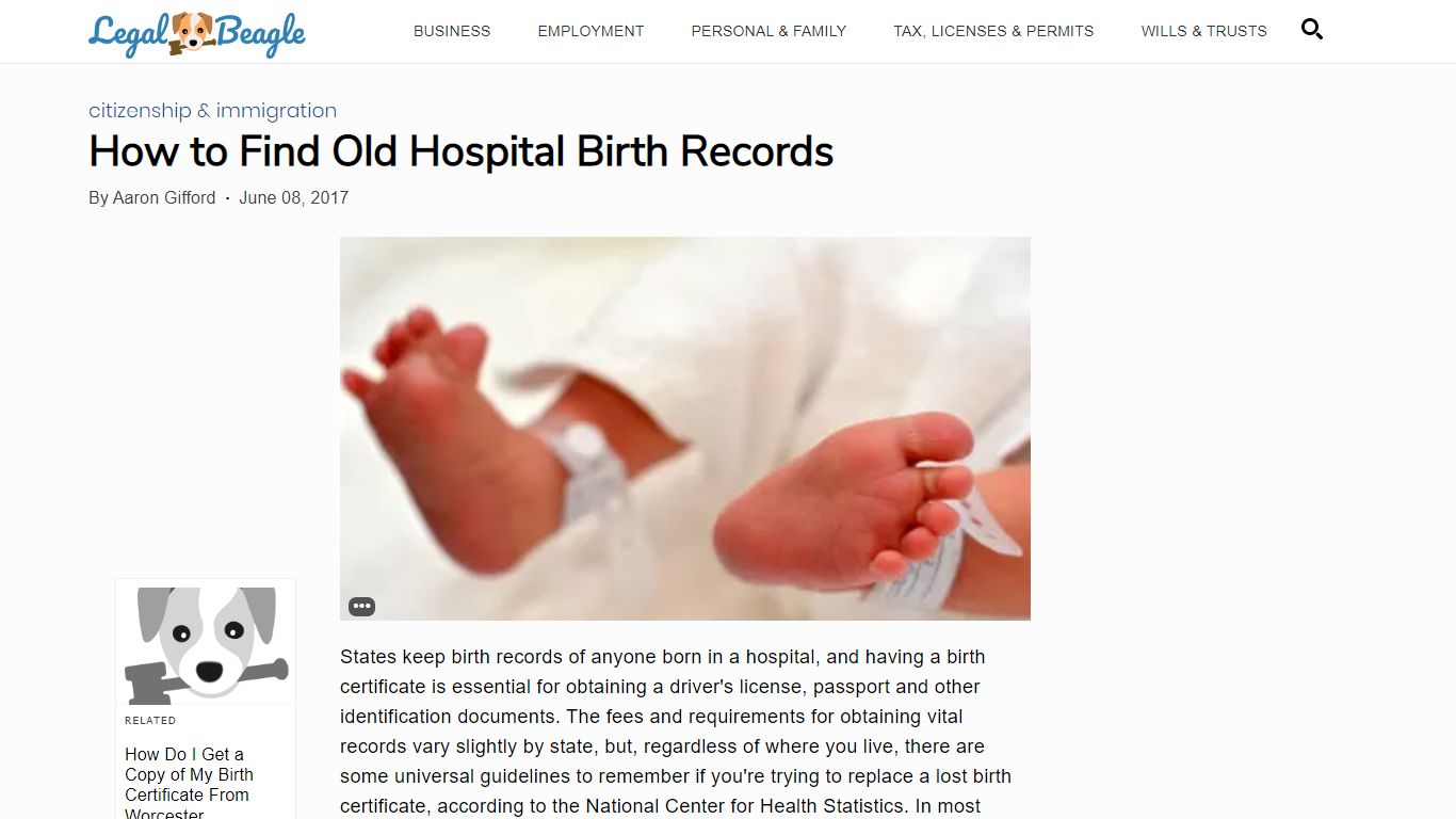 How to Find Old Hospital Birth Records | Legal Beagle