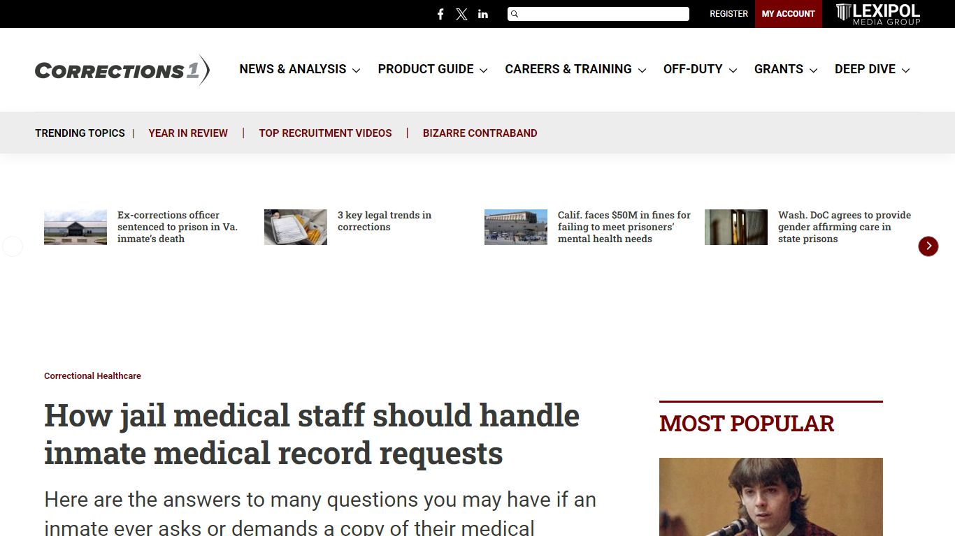 How jail medical staff should handle inmate medical ... - Corrections1